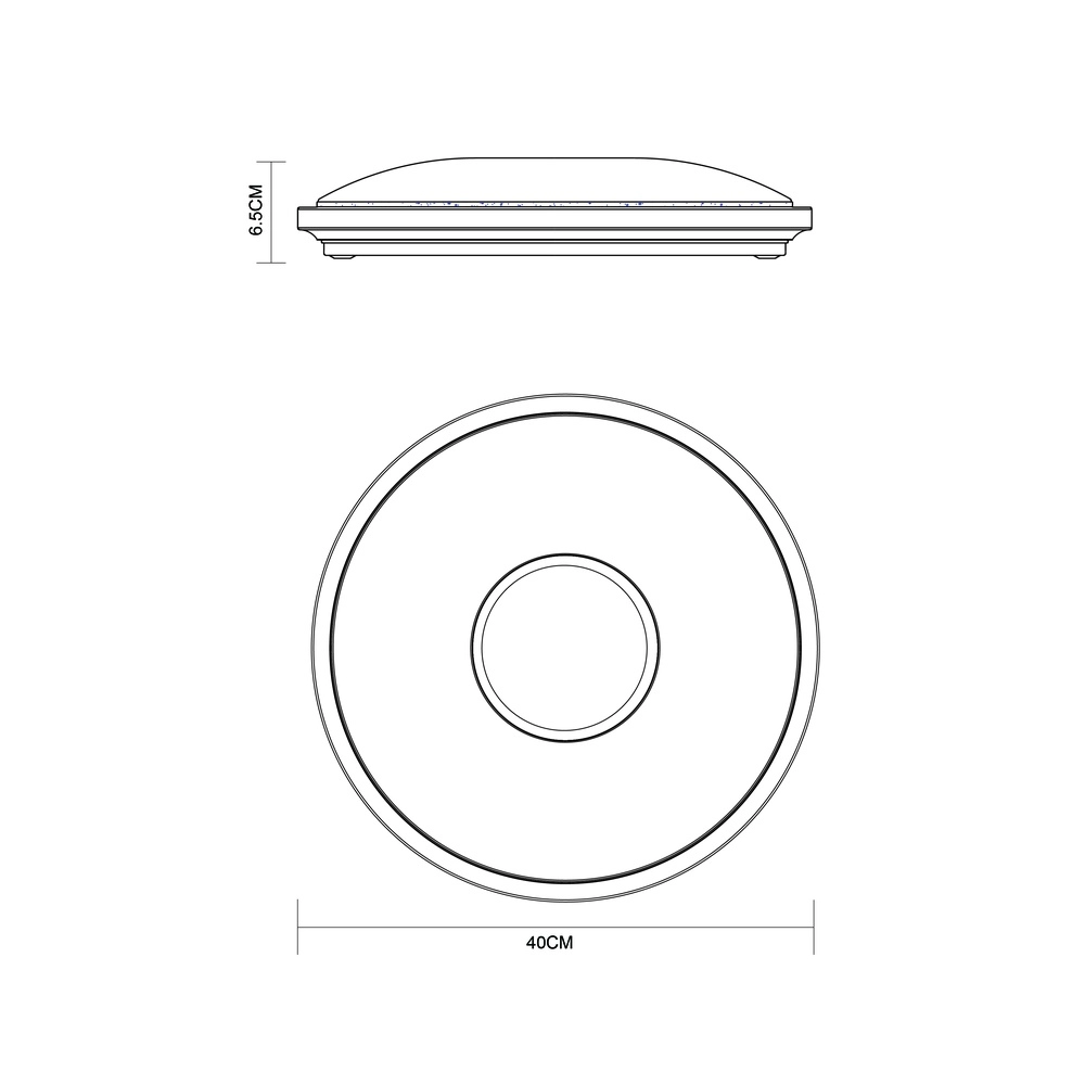 Plaffoniere Connor design wit Ø 40cm instelbaar Globo 9007371386499
