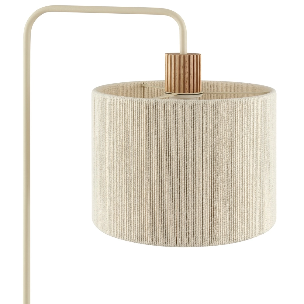 Japandi vloerlamp Arlo zand bruin met hout Brilliant 4004353477072
