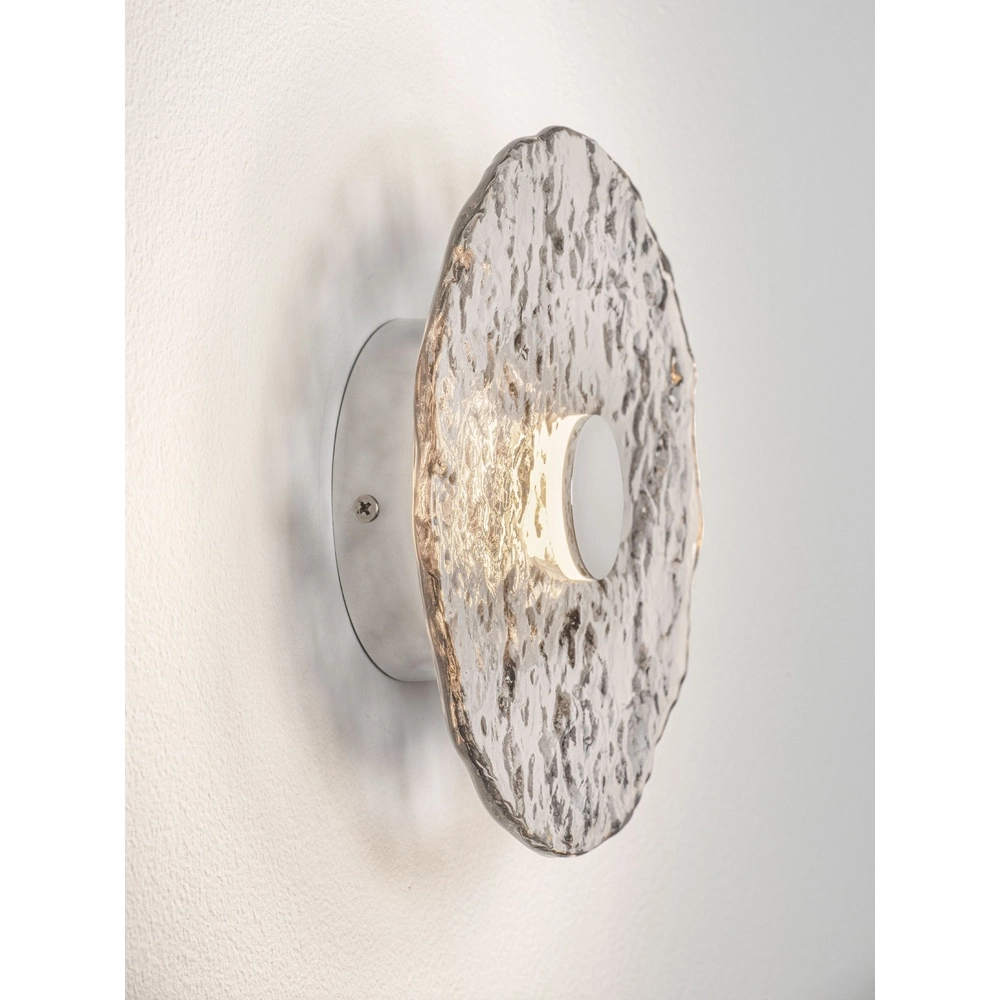 Wandlamp Delion chroom met glas