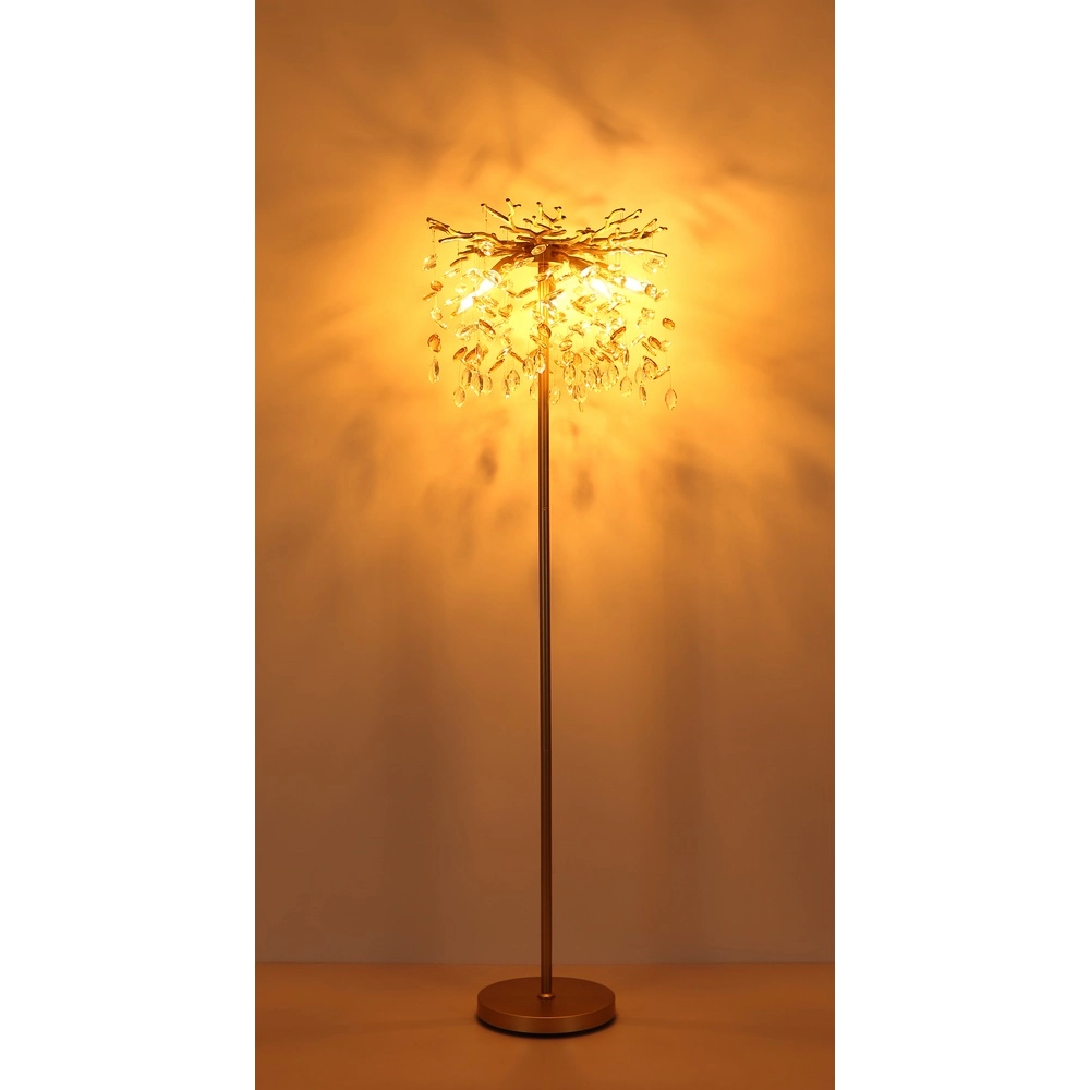 Vloerlamp Queena goud Ø 46cm Globo 9007371533688