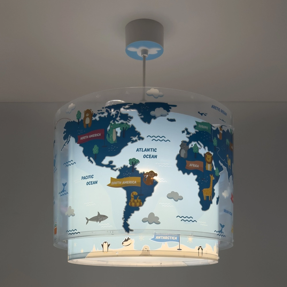 Kinderkamer hanglamp Kids World blauw Dalber 8420406002521
