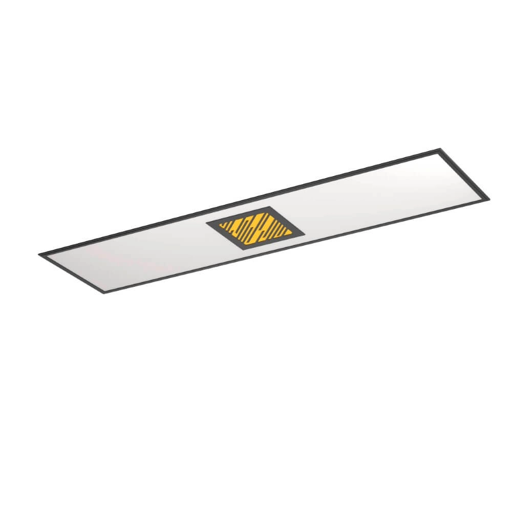 Zwarte led plafonnière Bordonara 120x30