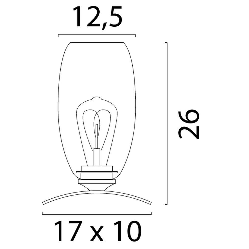Tafellamp Olive Ø12,5cm glas - zand Masterlight 8718121393834