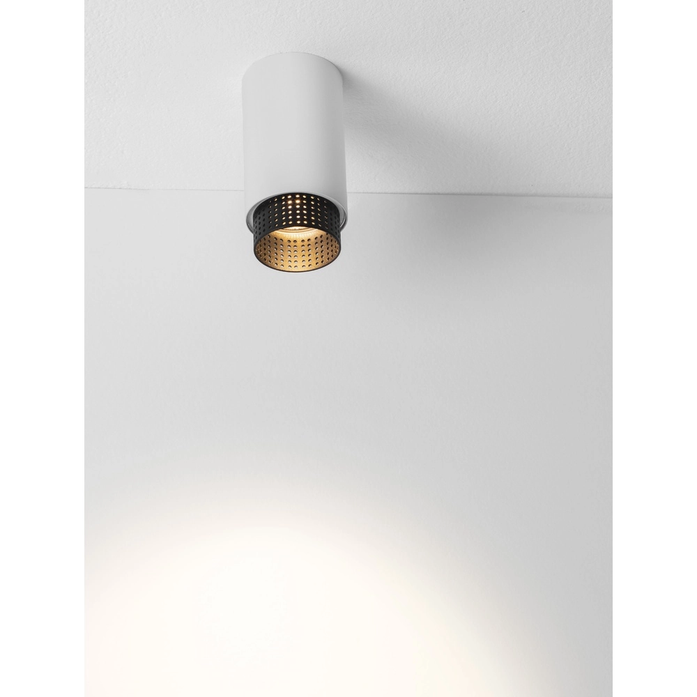 Plafondspot Nessi wit met zwart