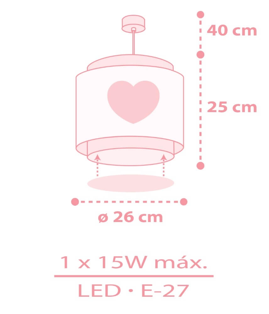 Hanglamp Baby Dreams roze Dalber 8420406003030