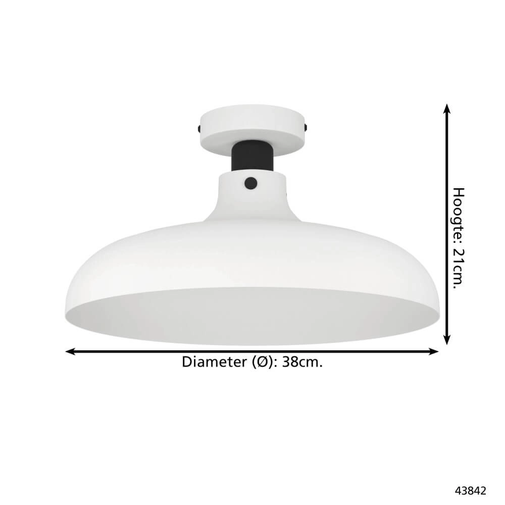 Grijze plafondlamp Matlock Ø 38cm Eglo 9002759438425