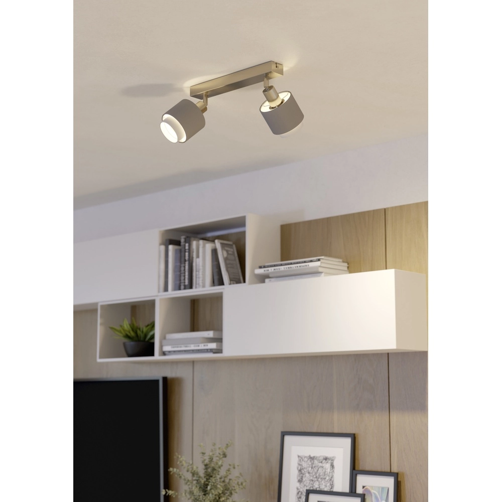2-lichts plafondlamp Bellizzi RVS - 2x E14 Eglo 9008606304370