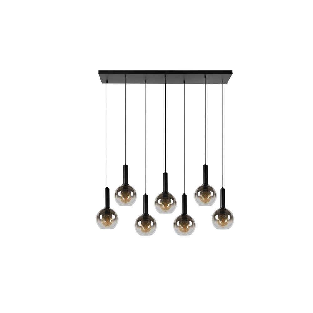 Hanglamp Marius 7-lichts zwart