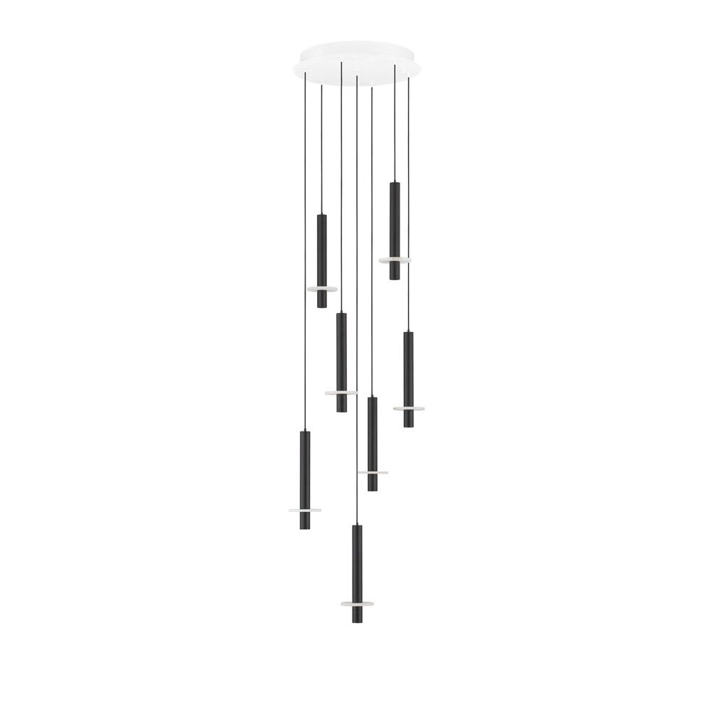 Design hanglamp Noemi zwart met wit Ø 47cm Lyora 5212063503281