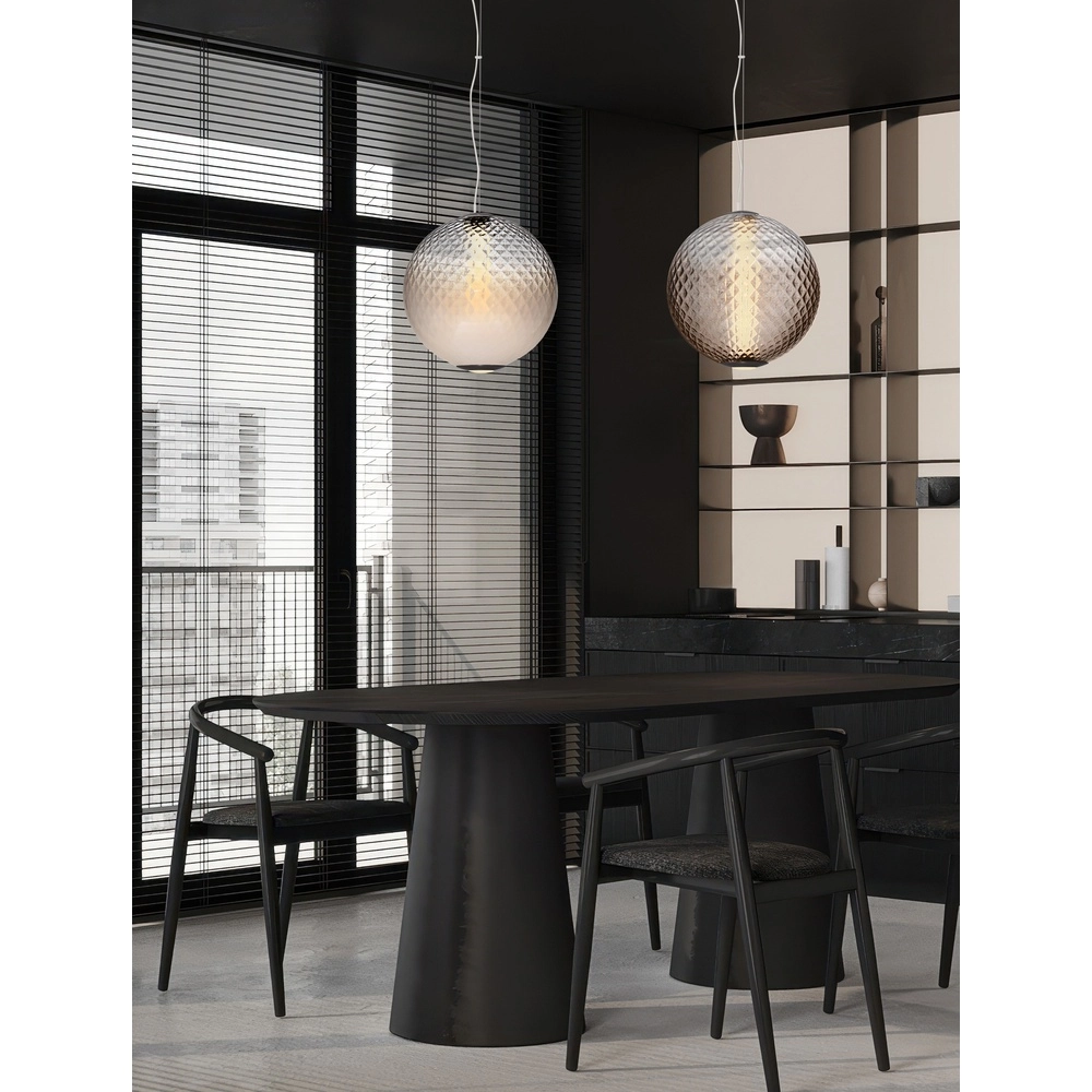Hanglamp Aora bol bruin glas Lyora 5212017483812