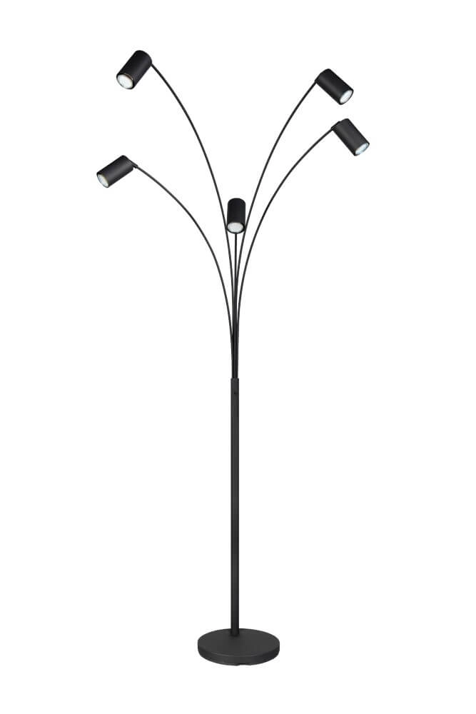 5-lichts vloerlamp Marley Zwart Trio 4017807612363