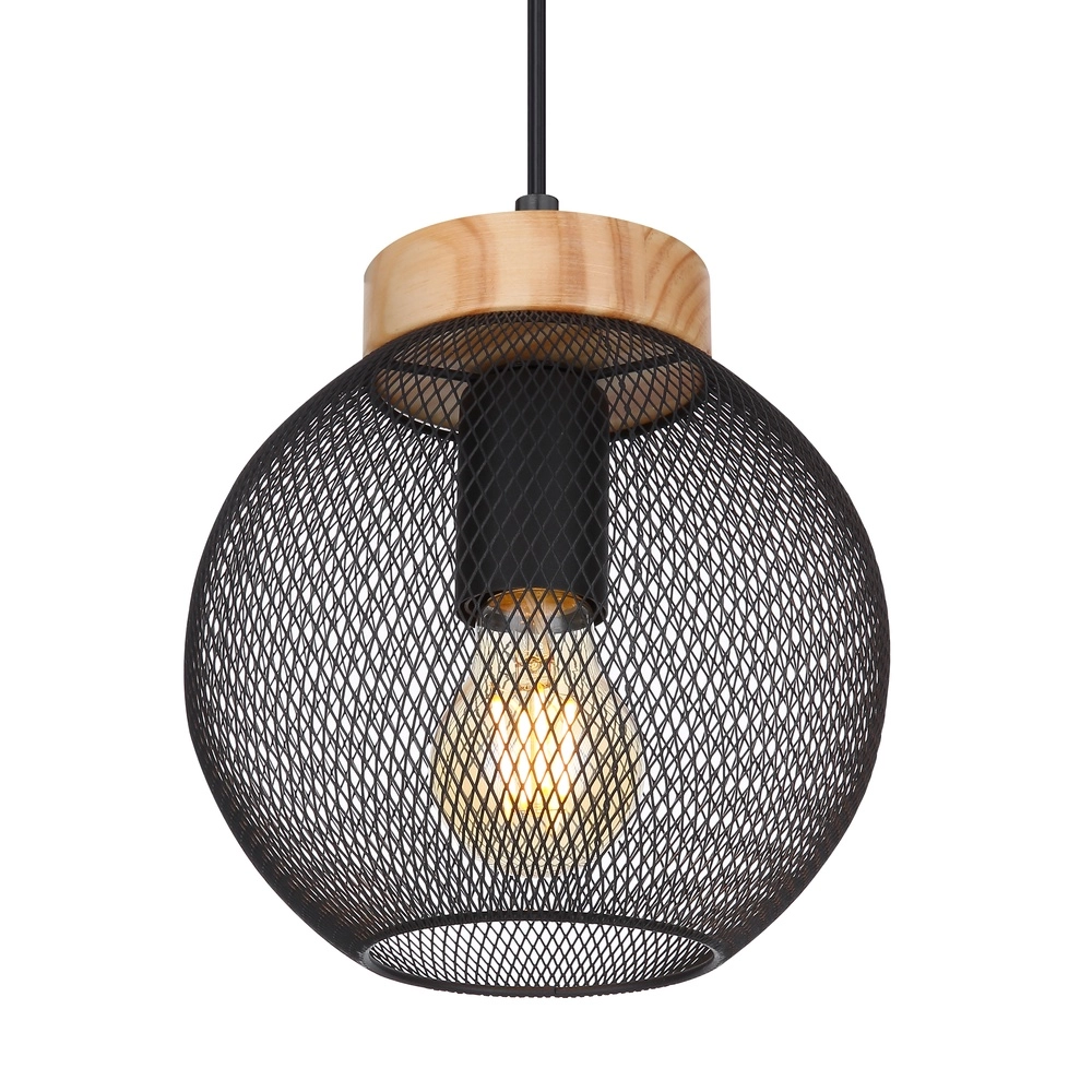 Hanglamp Pablo zwart gaas Globo 9007371423552