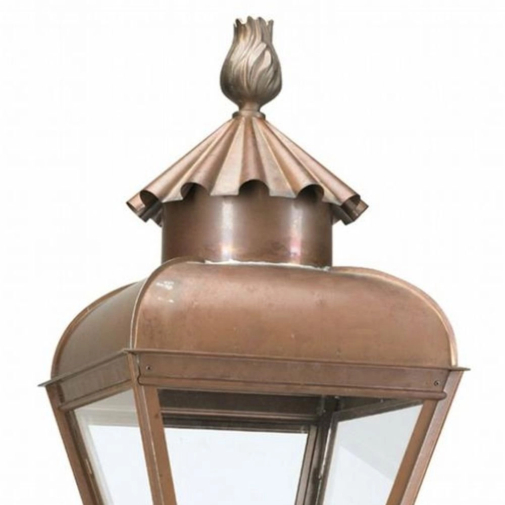 Nostalgische lantaarnlamp Jan vd Heijden 80cm koperbruin KS verlichting 8714732144803