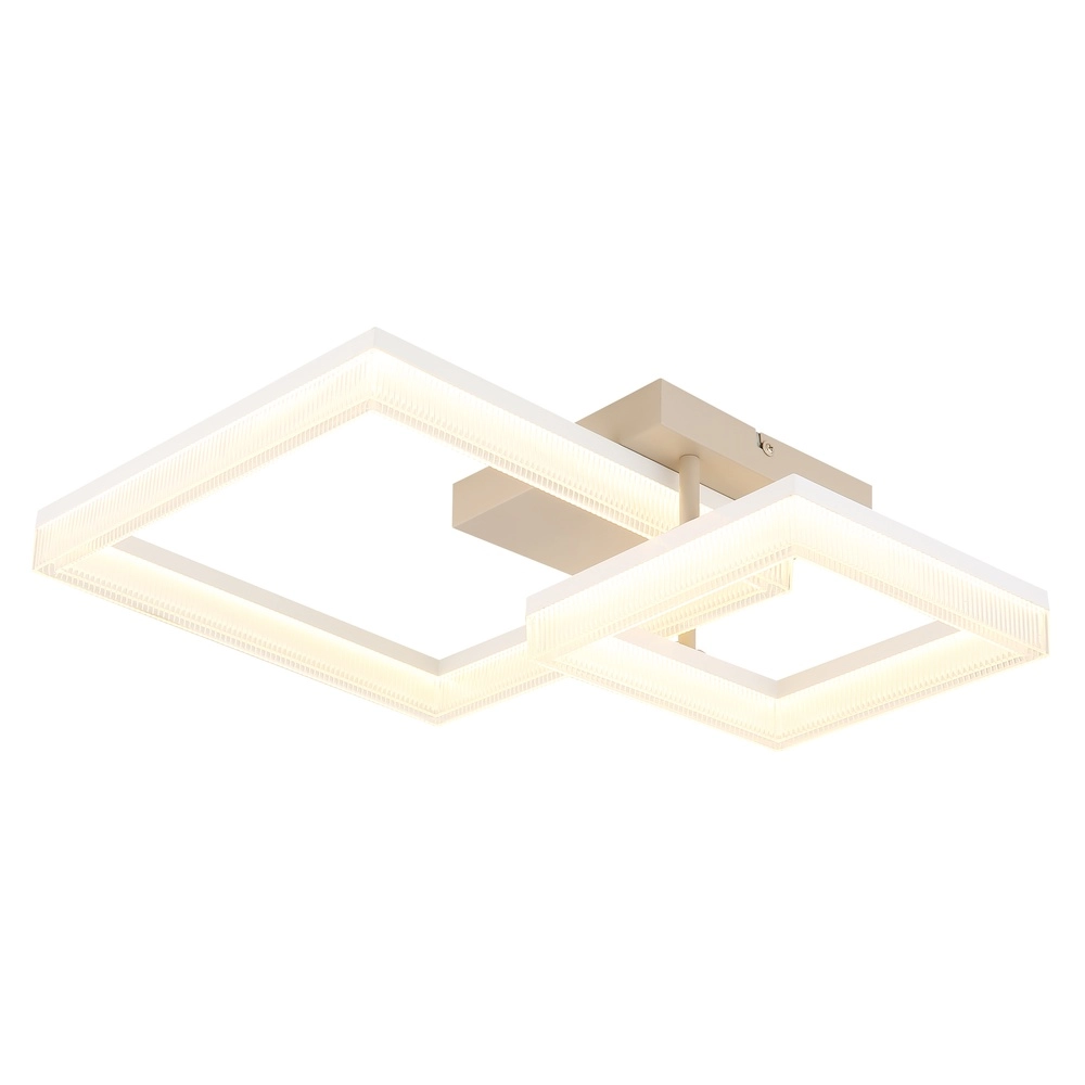 Moderne plafondlamp Zara zand bruin vierkant