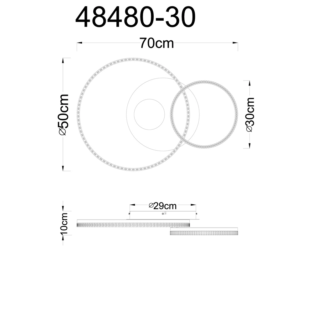 Ronde plafondlamp Sanford zand bruin Globo 9007371586738