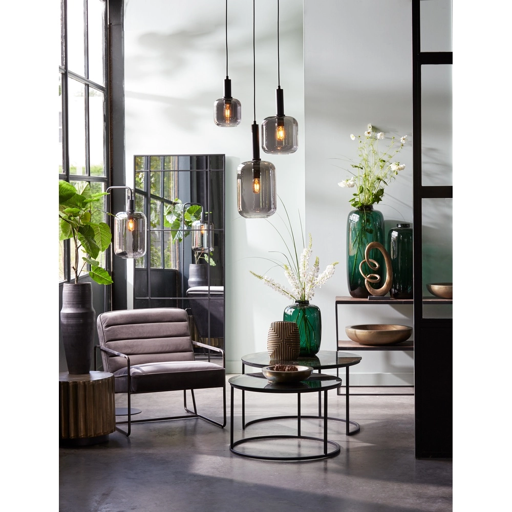 Smoke glazen hanglamp Lekar Ø 22cm - 1x E27 Light & Living 8717807636678
