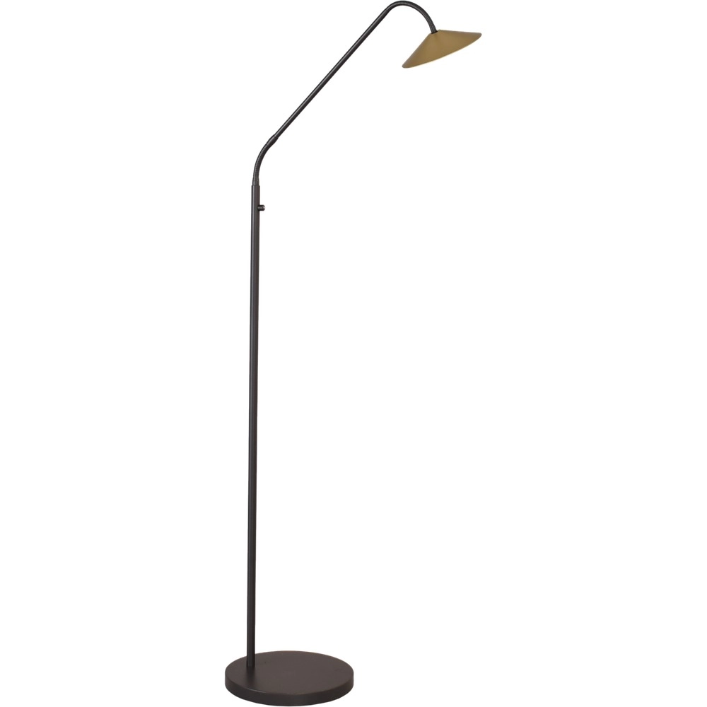 Staande leeslamp Ceppo zwart met goud