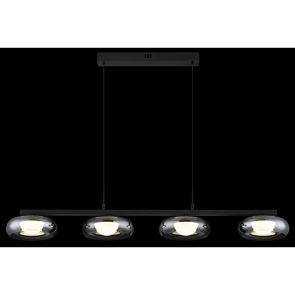 Design hanglamp Carlene 4-lichts zwart Globo 9007371569182