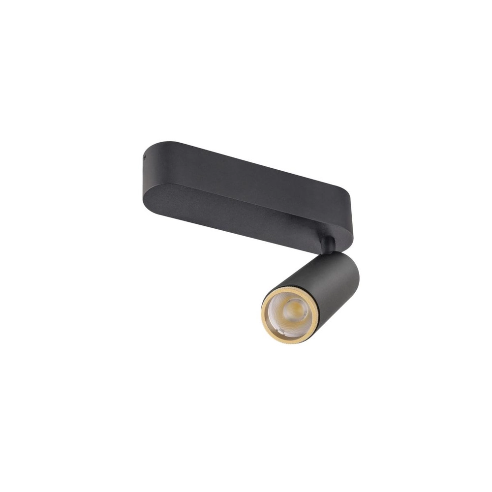 Opbouwspot Grip! M zwart met goud 2700K SLV 4024163304665
