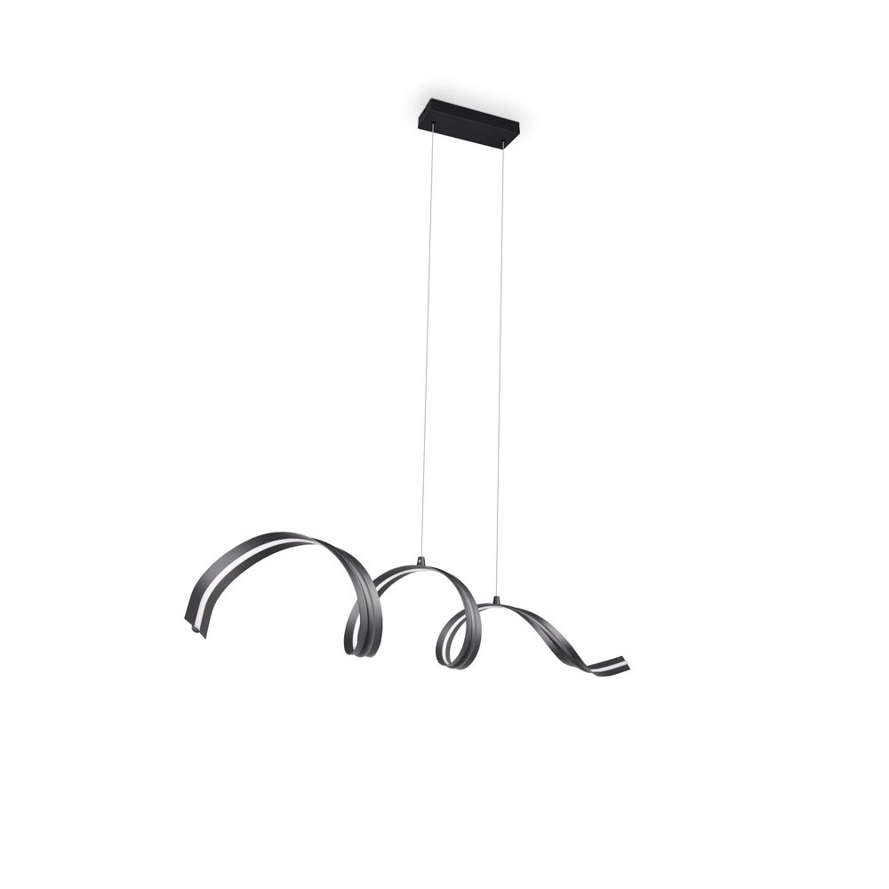 Moderne hanglamp Tivor zwart Trio 4017807706291