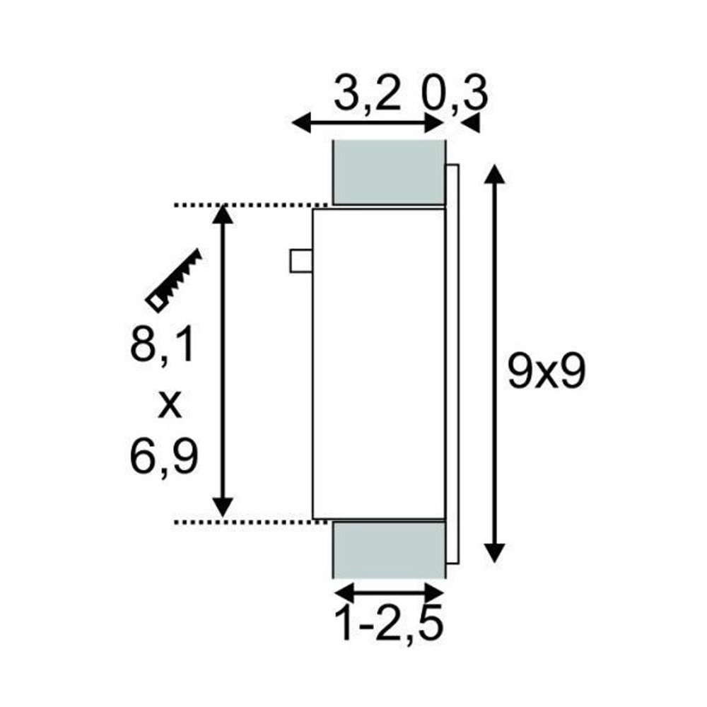 Led inbouwlamp Frame Basic wit SLV 4024163138123