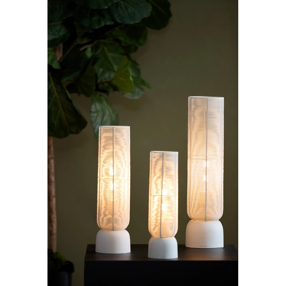 Tafellamp Lezuza Ø 15,5cm wit Light & Living 8717807744878