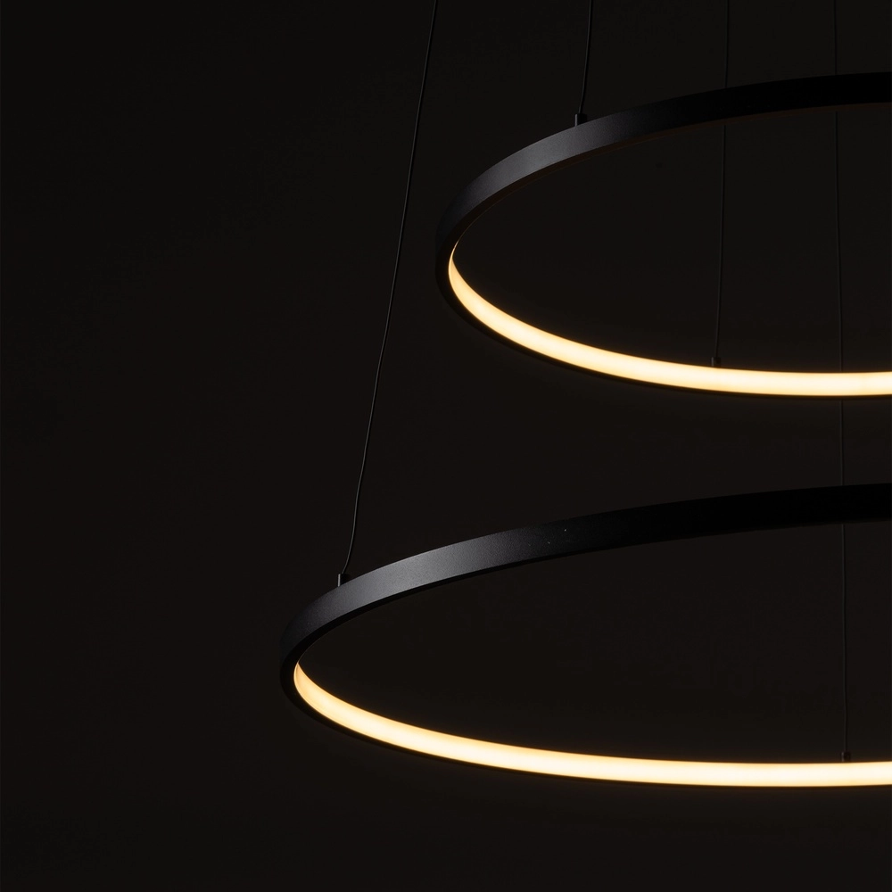 Design hanglamp Circolo Led zwart Ø 60cm Lyora 5903139116473