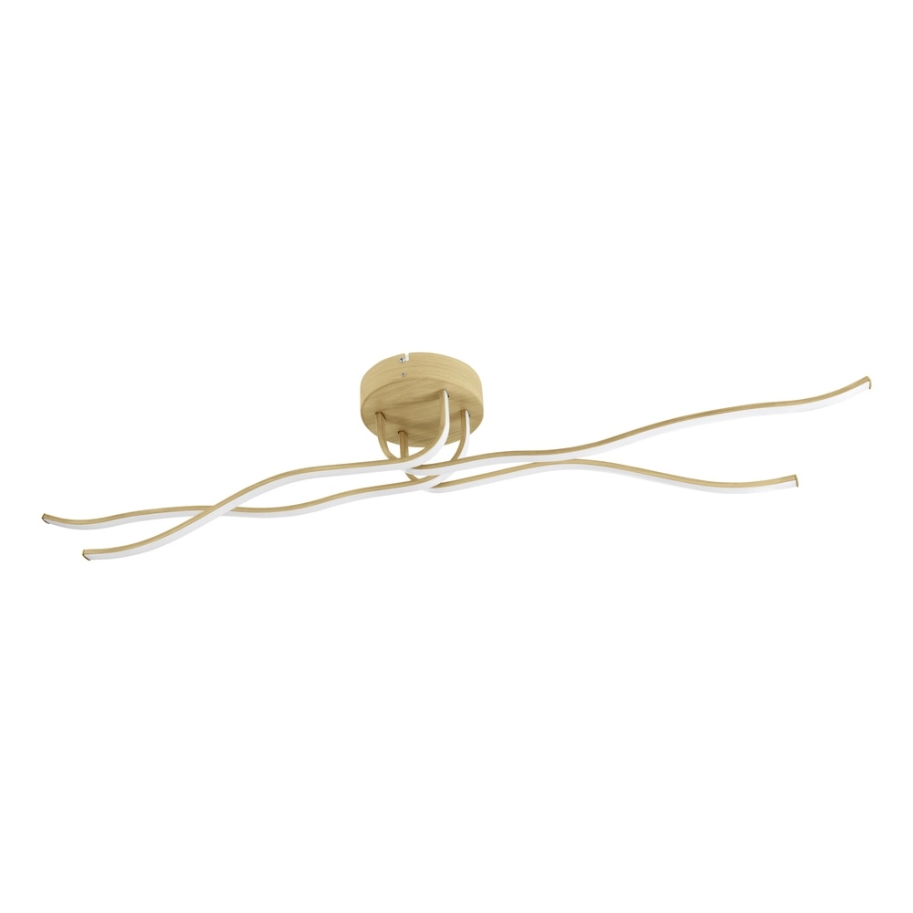 Houtlook led plafondlamp Roncade 2 110cm