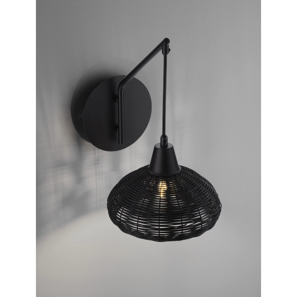Wandlamp Fado zwart