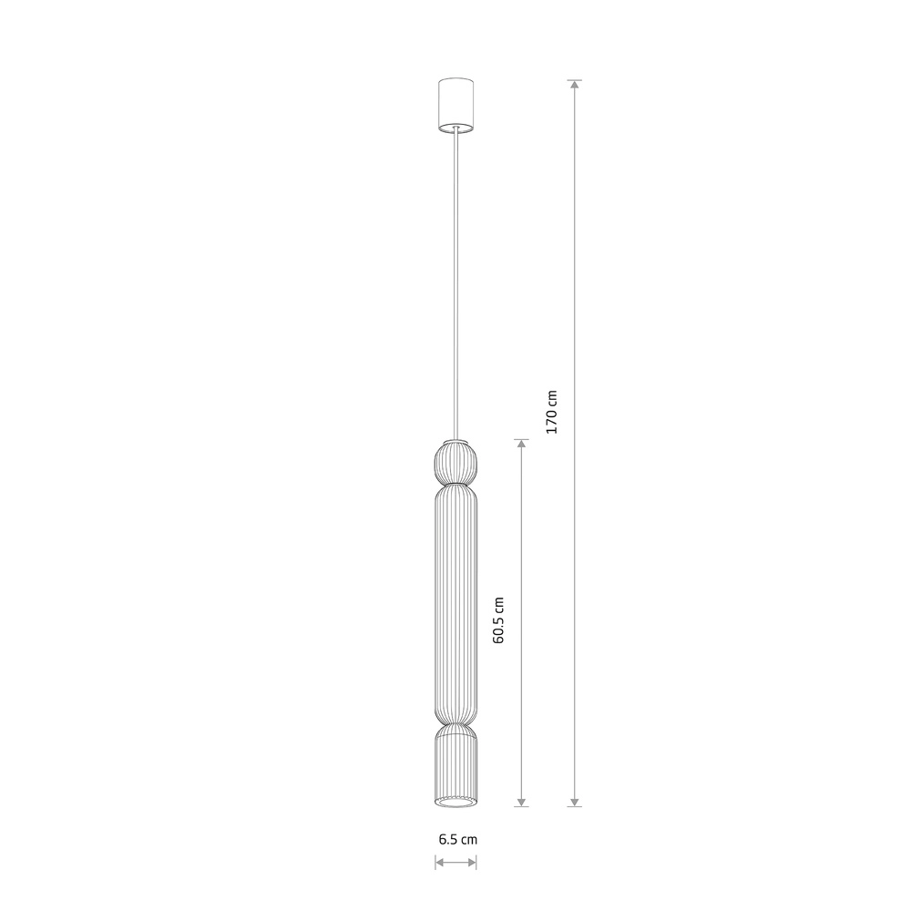 Hanglamp Singles 65cm zand bruin Lyora 5903139121927