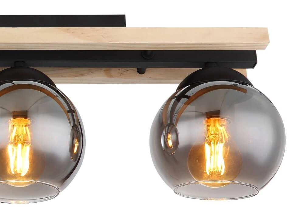 Design plafondlamp Conni hout 3-lichts Globo 9007371441235