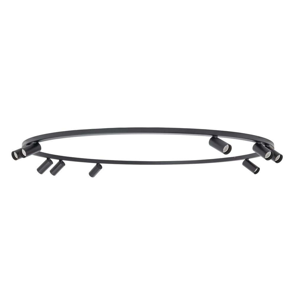 Cirkel opbouwspots Fourty 9x GU10 - zwart Lyora 5903139119504