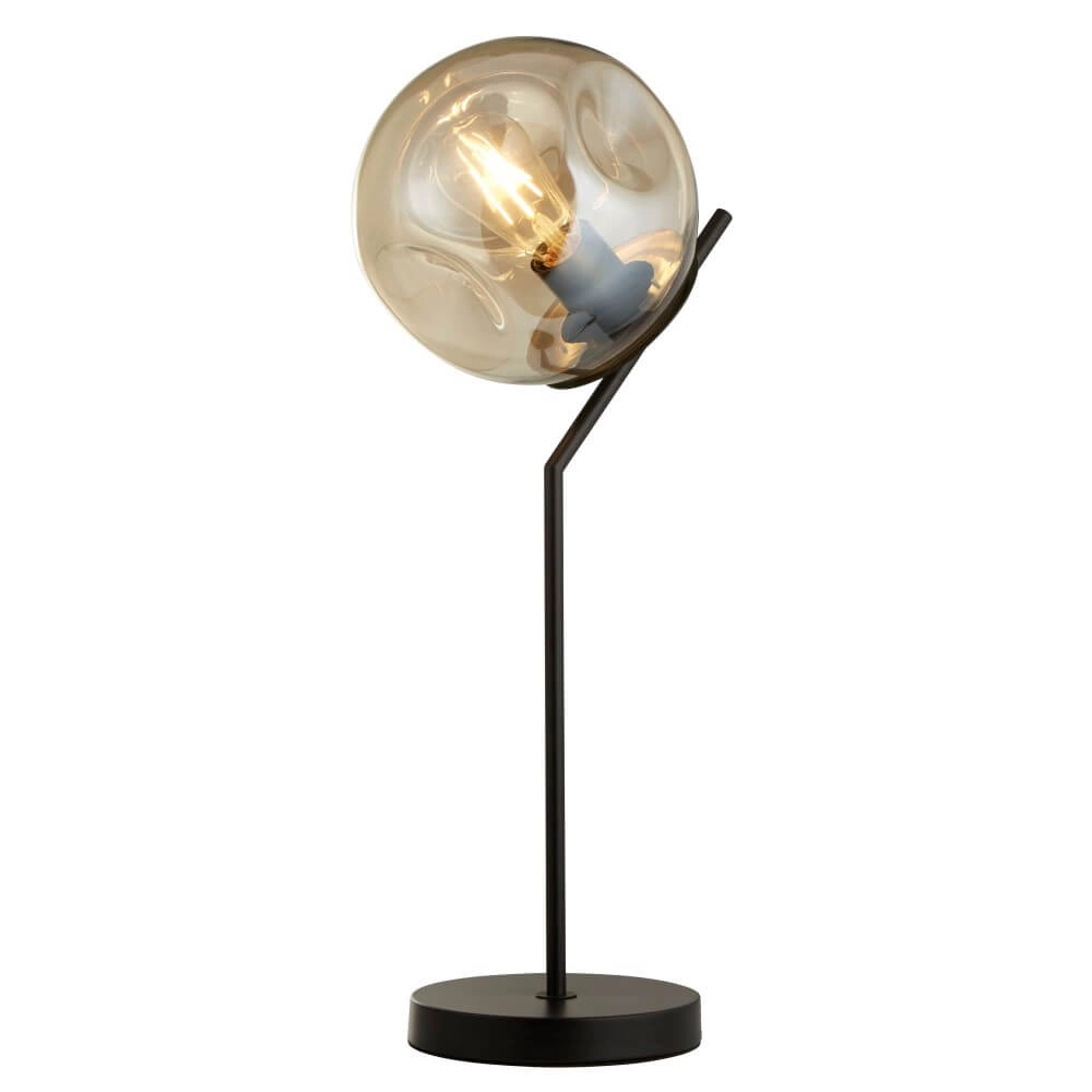 Zwarte tafellamp Punch design Searchlight 5053423251349
