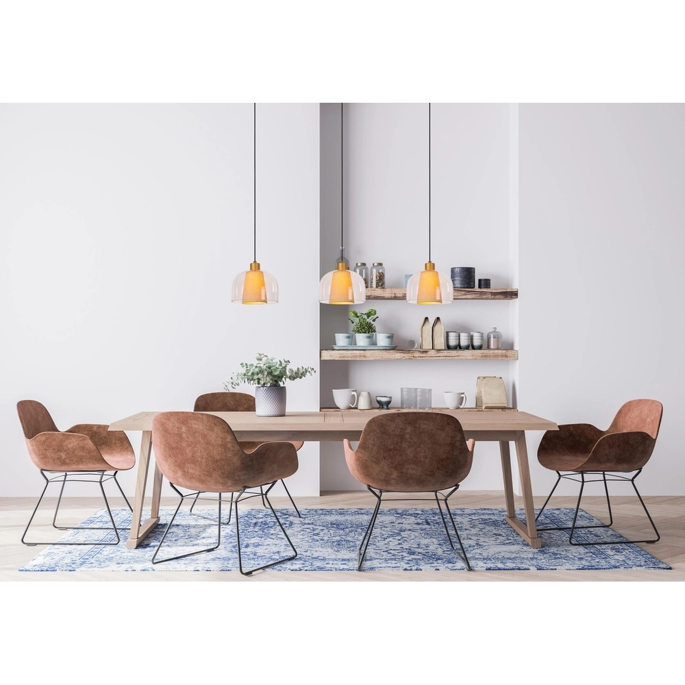Design hanglamp Gunhild 3-lichts goud recht Lucide 5411212303356