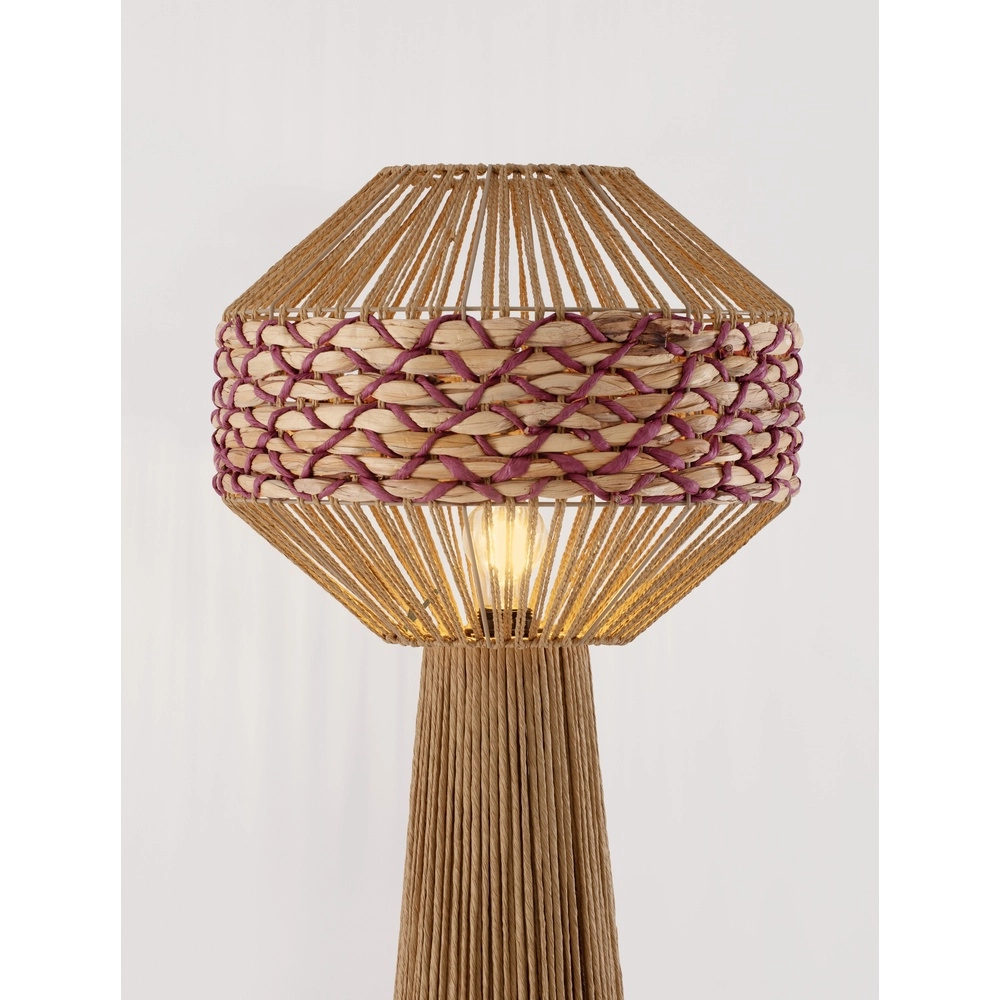 Vloerlamp Mapi Ø 42cm rood met bruin Lyora 5212017477347