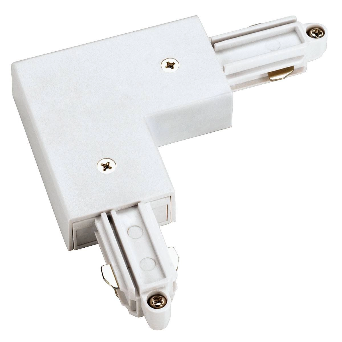 1-fase L-Connector 1 hoekverbinder aarde buiten wit