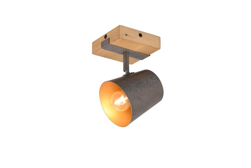 Spot Bell antiekgrijs met hout Trio 4017807502558