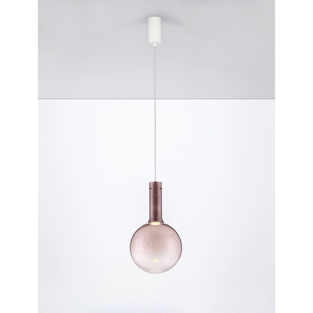 Hanglamp Nostos bruin glas Lyora 5212017449047