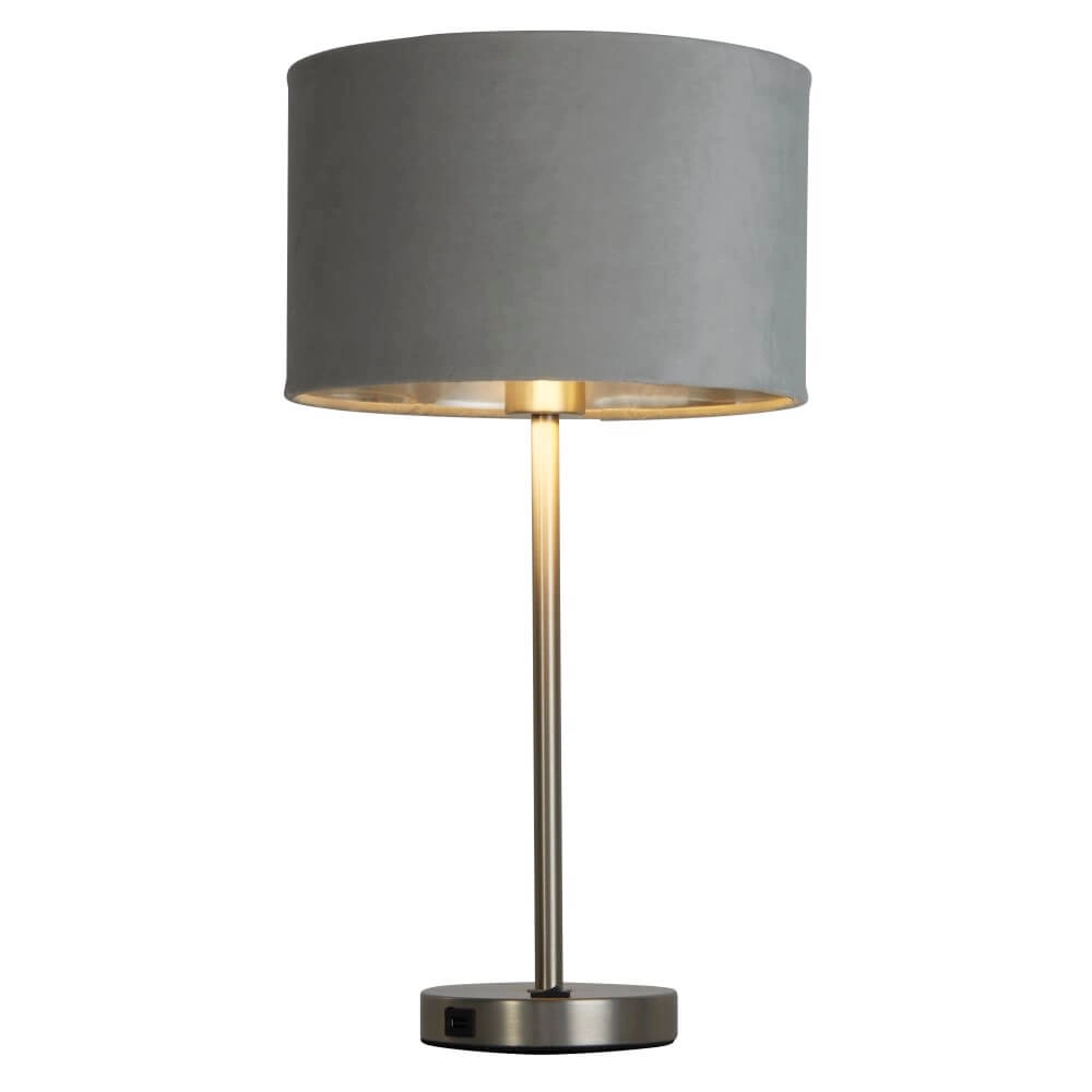 Tafellamp Finn goud met grijs Searchlight 5053423257211
