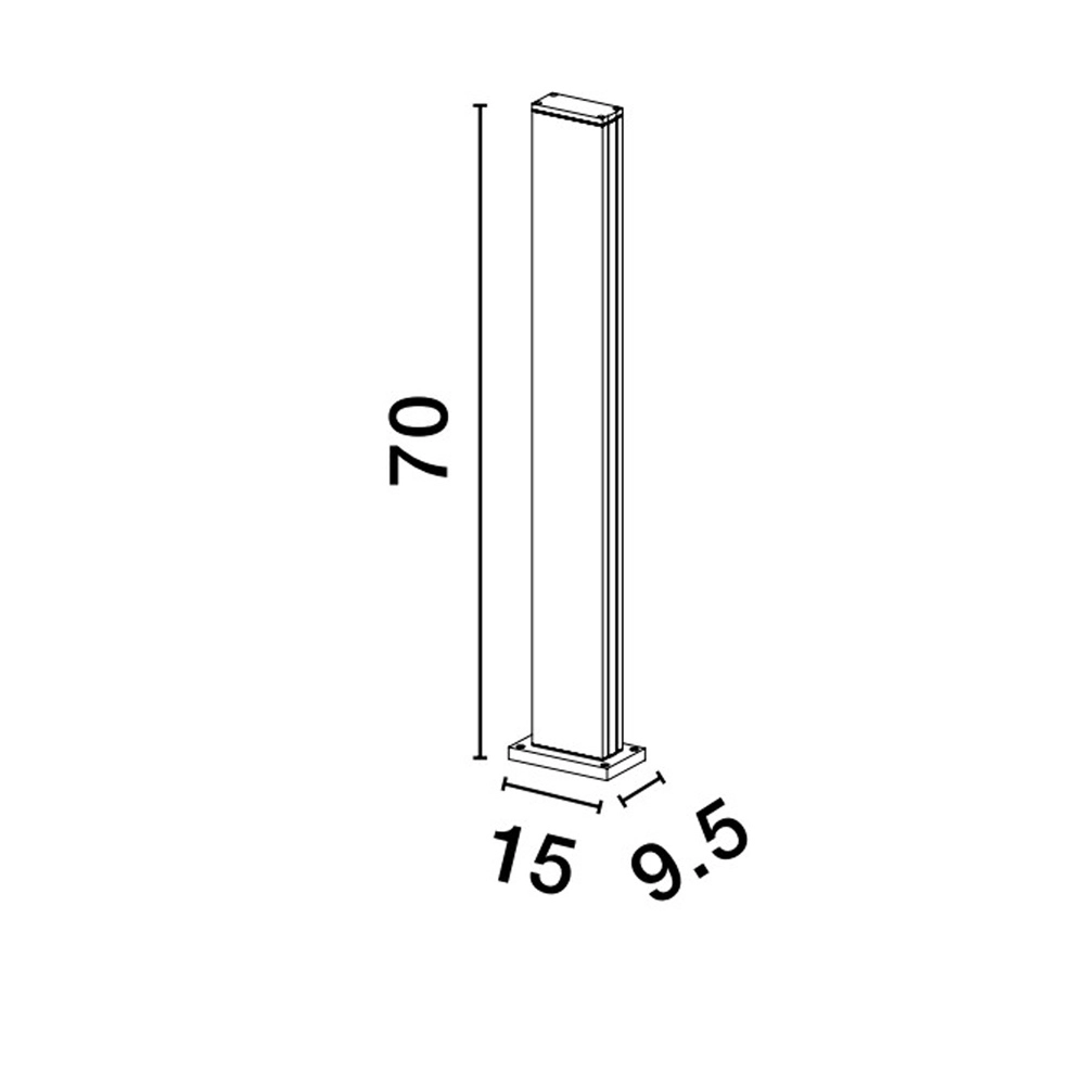 Strakke tuinlamp Sasso 70cm Lyora 5212017438218