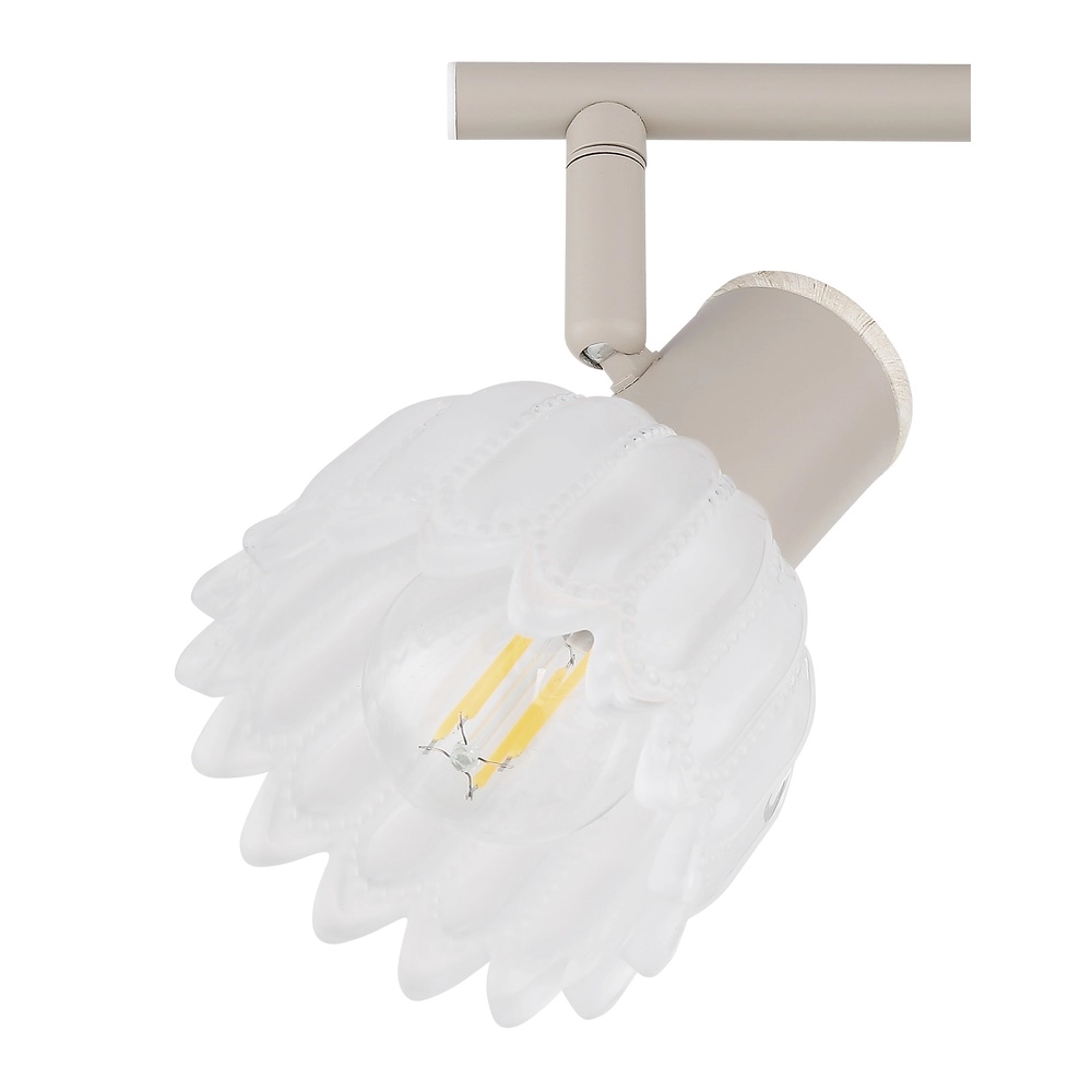 2-lichts plafondspot Planta zand bruin Globo 9007371569939