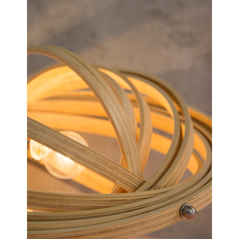 Moderne hanglamp Asco hout Ø 43cm Lyora 5212017424945