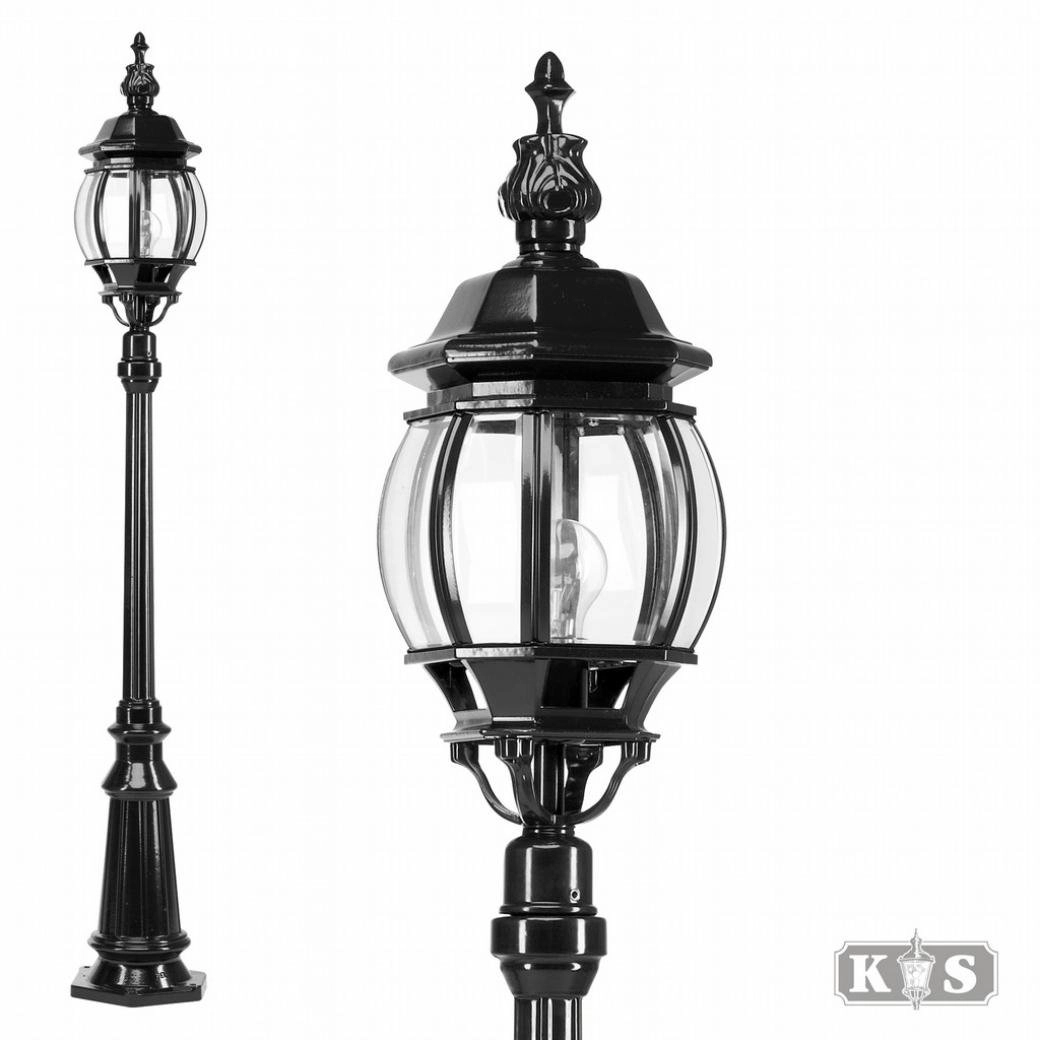 Klassieke tuinlamp Janeiro zwart KS verlichting 8714732502245