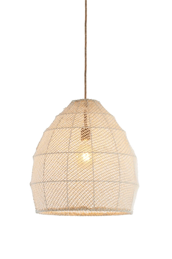 Japandi hanglamp Makassar crème Ø 42cm