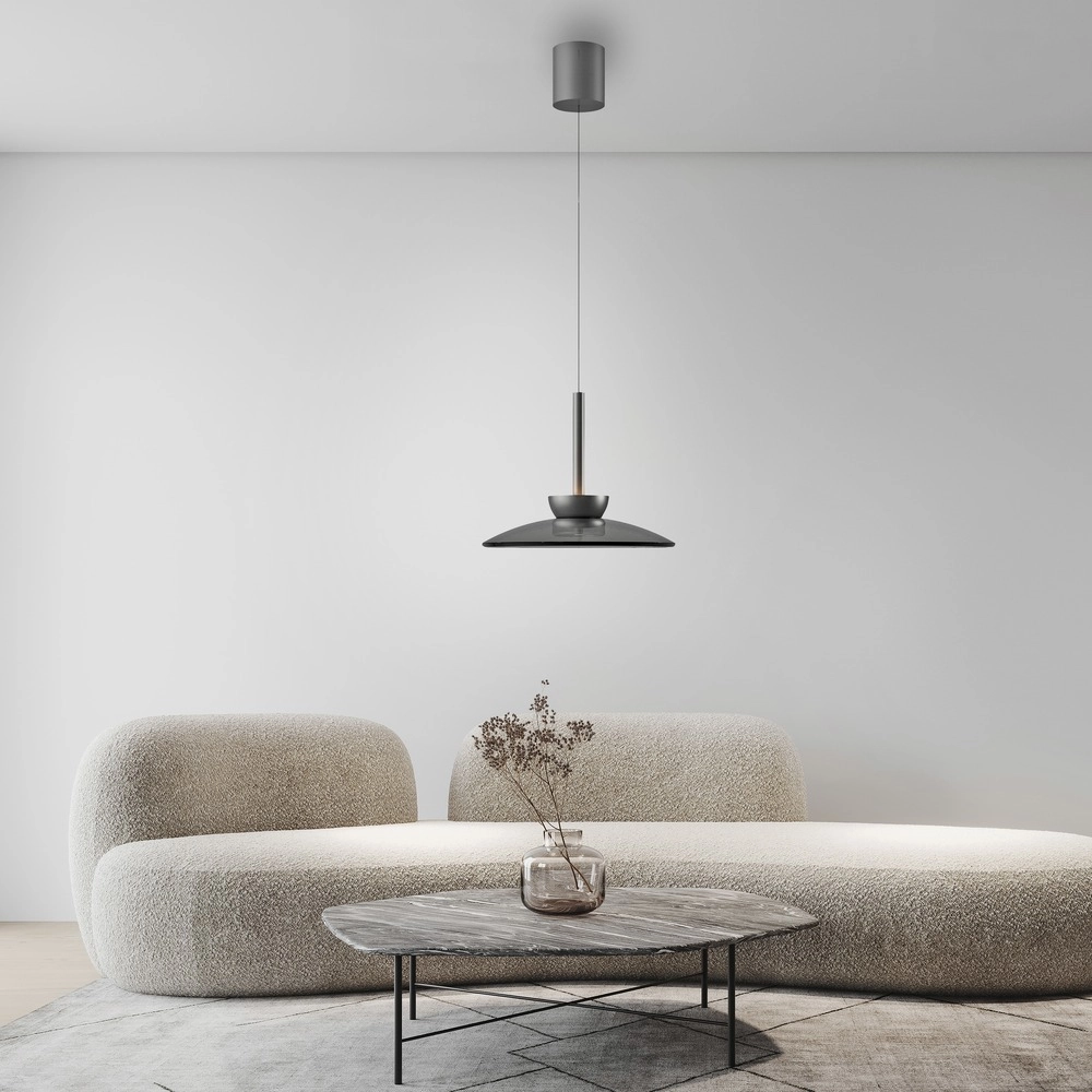 Hanglamp Ø 32cm Pure Moon met smoke glas Paul Neuhaus 4012248386293