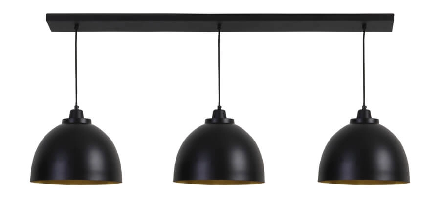 Landelijke hanglamp Kylie 3-lichts zwart Light & Living 8717807188306