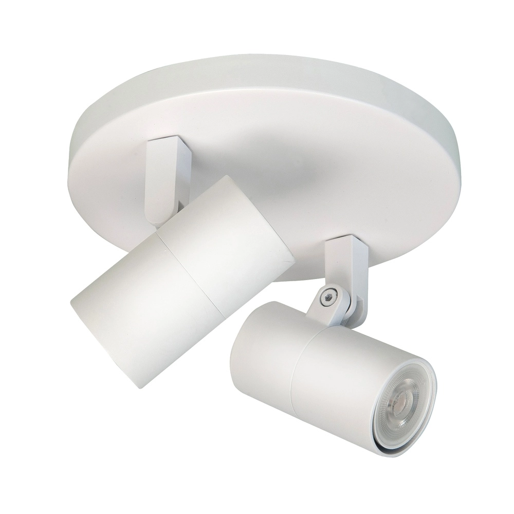 Witte opbouwspot Piccolo 2-lichts
