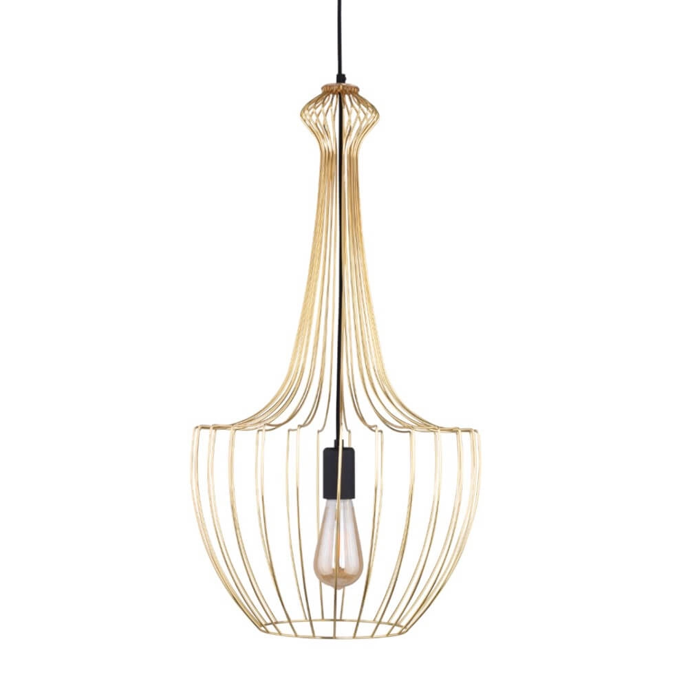Gouden draadlamp Luksor Ø 37cm