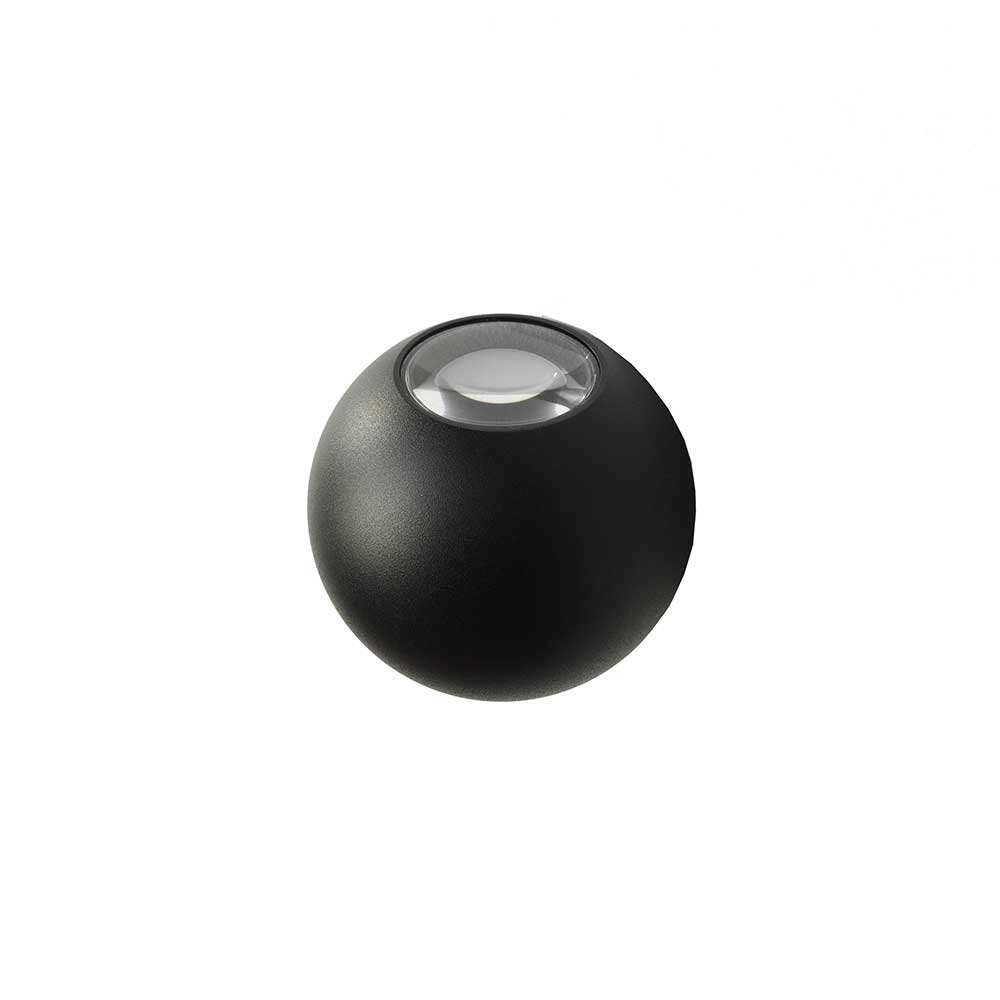 Led wandspot Denver rond - zwart Artdelight 8719831733453