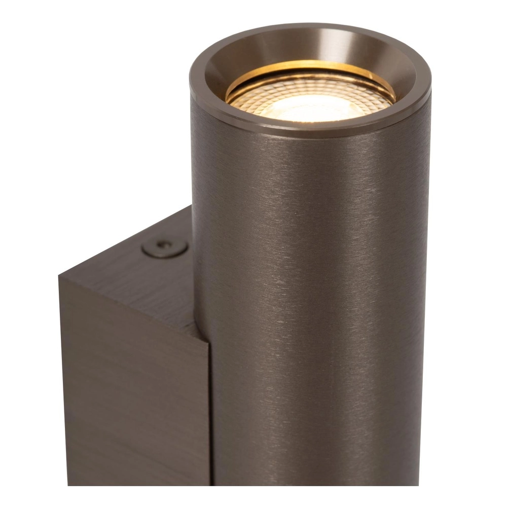 Up & downlight Dupla koffie bruin mini GU10 Lucide 5411212094063